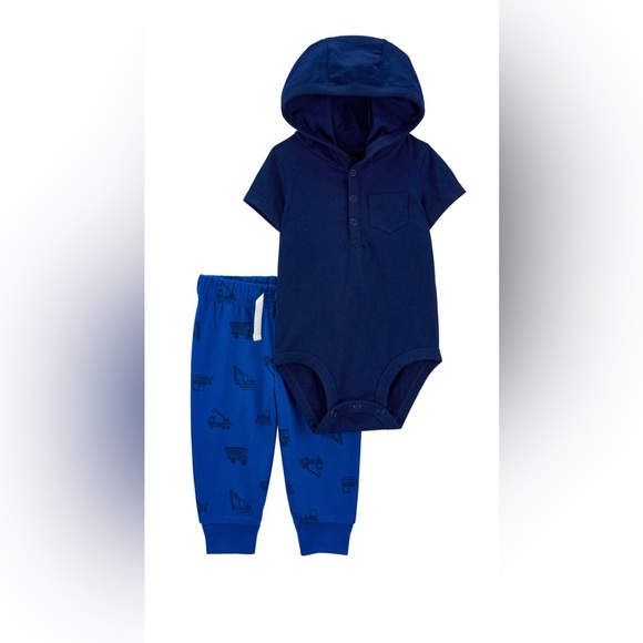 Baby Boy Three Piece Bodysuits & Pant Carter’s Outfit Set Size 3 Months NWT - Picture 3 of 8